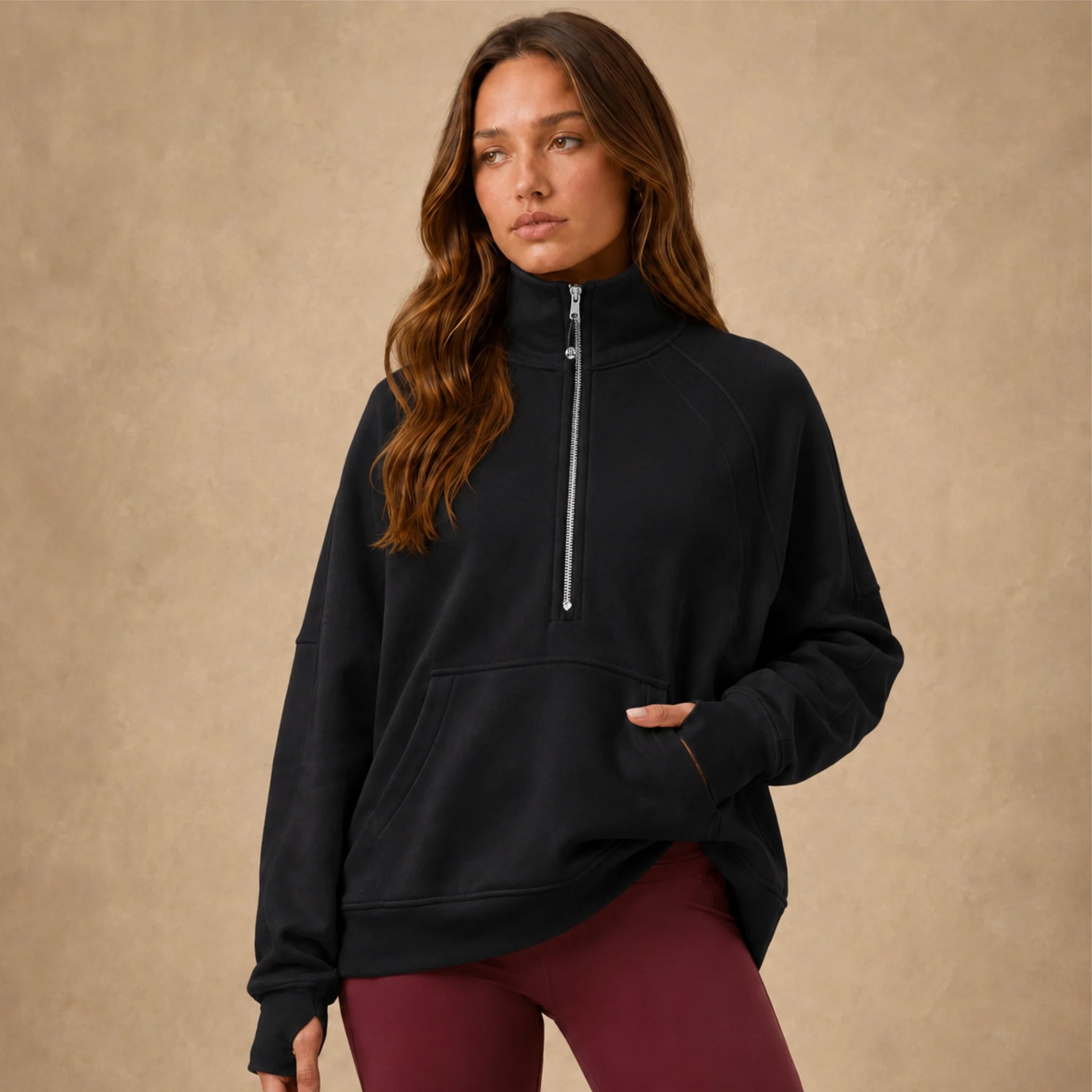 THE CLOUD-FLEECE OVERSIZED HALF-ZIP