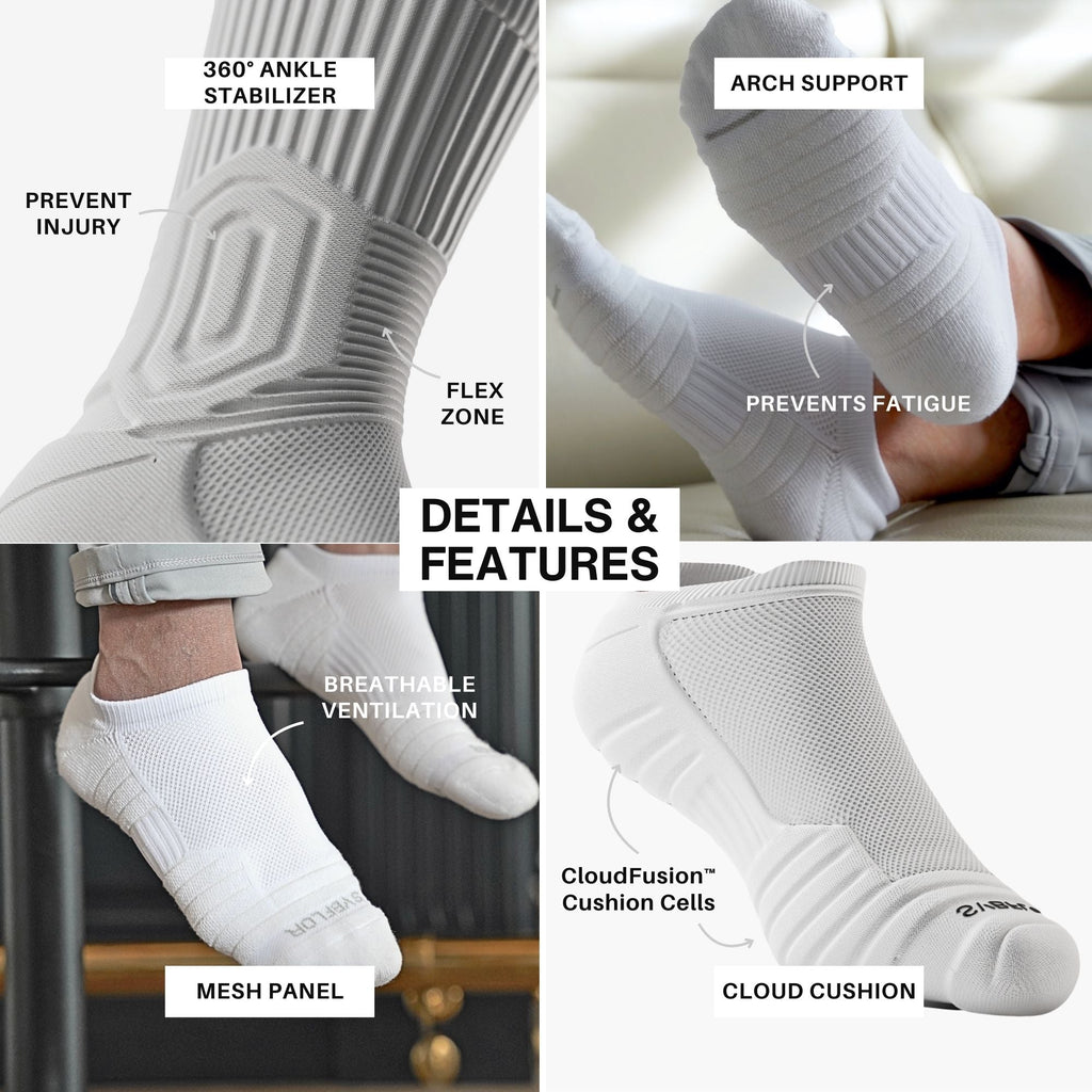 Chaussettes basses de sport matelassées CloudFusion™