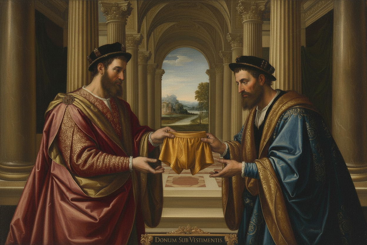 elastic band in a golden color