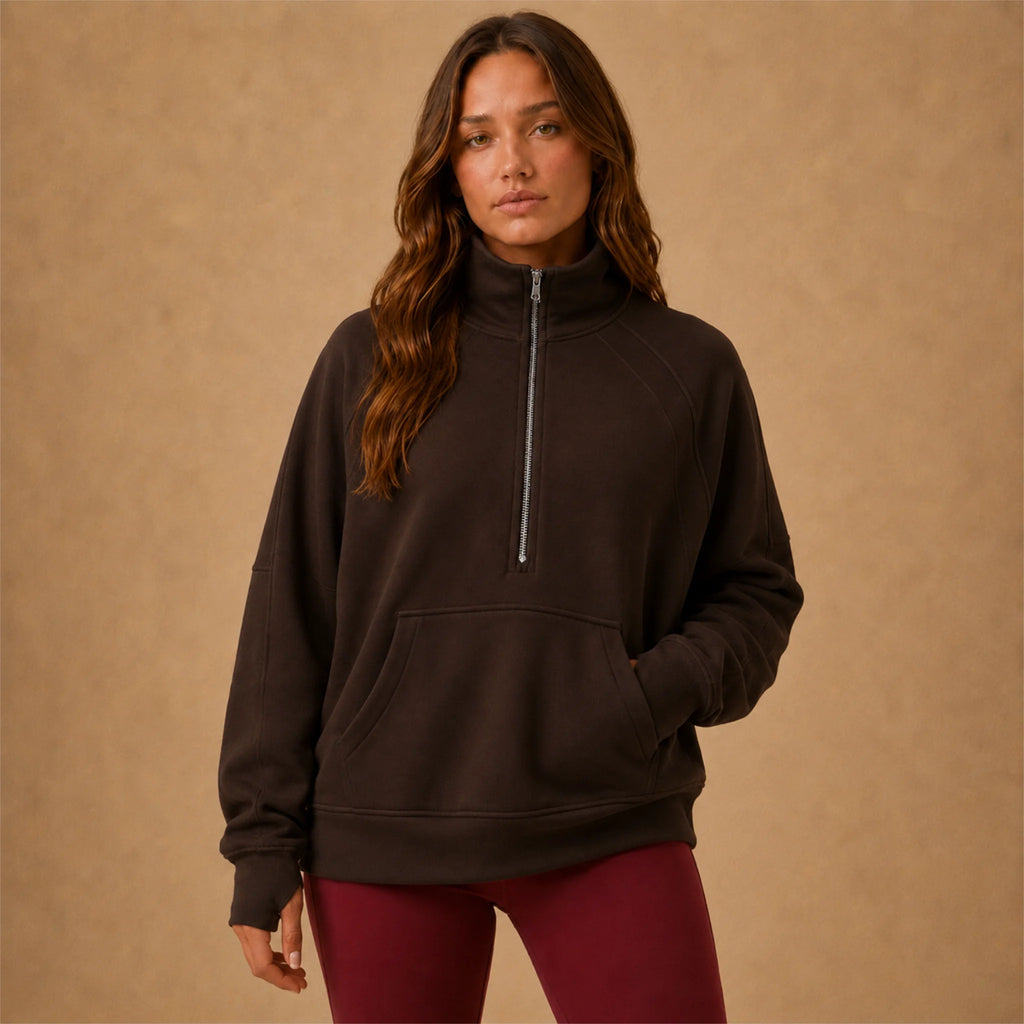 THE CLOUD-FLEECE OVERSIZED HALF-ZIP