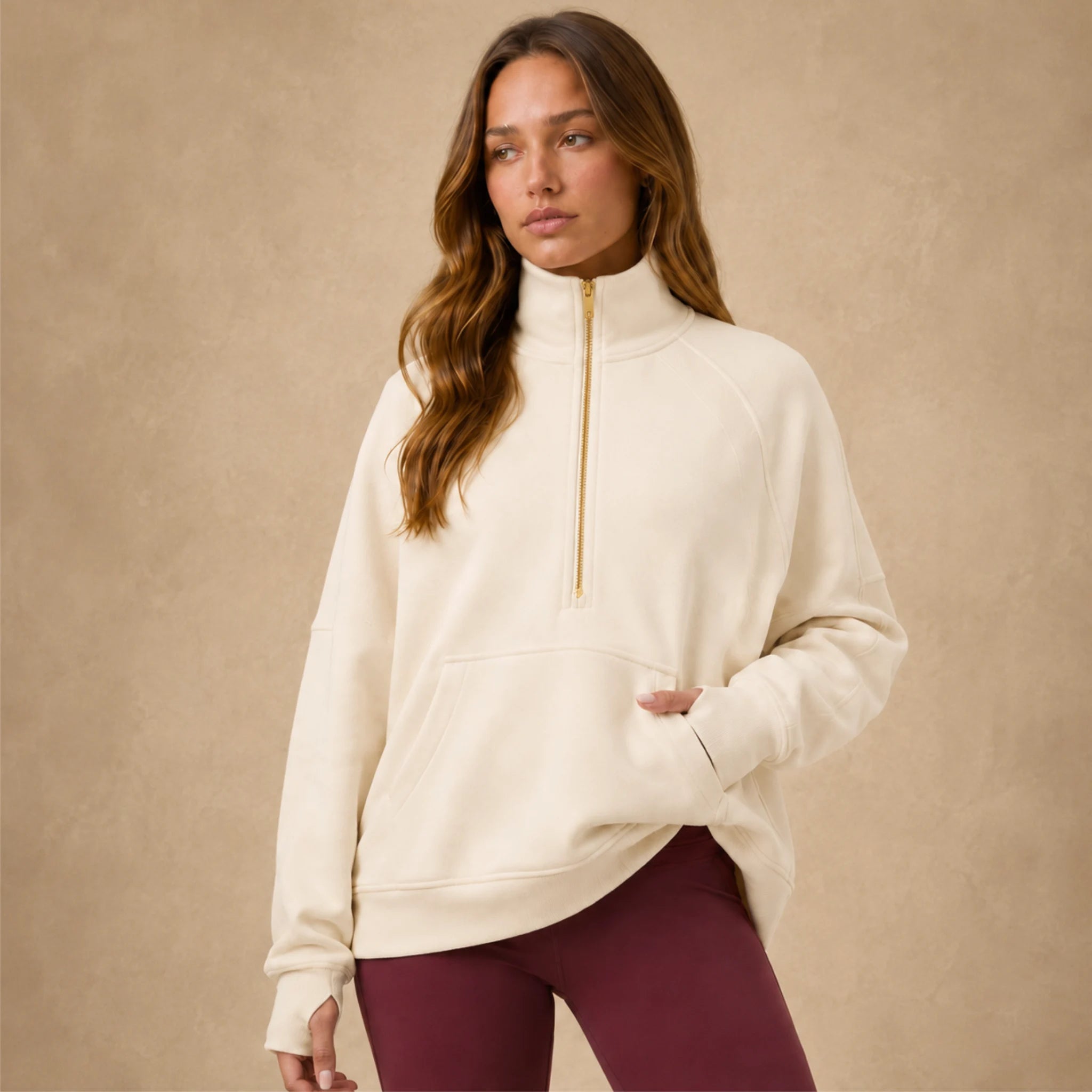 THE CLOUD-FLEECE OVERSIZED HALF-ZIP