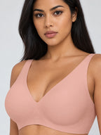 Holy Boxr JellyFit® bra in baby pink, close-up showing seamless cups and smooth supportive underband